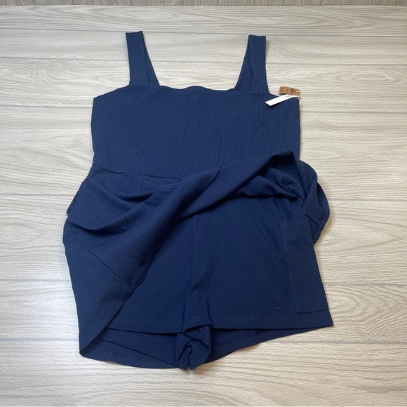 Pink Victoria's Secret Navy Blue Square Neck Active Dress Skort Size XXL New - Picture 2 of 16